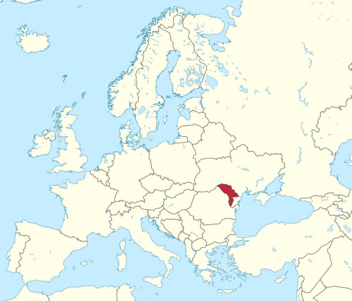 Mapa de Moldavia europa