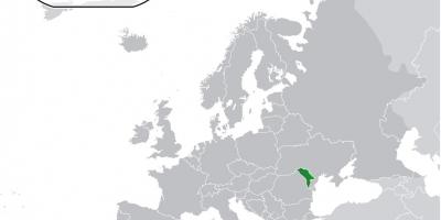 Moldavia localización no mapa do mundo
